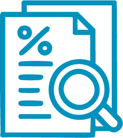 Ícones de serviços de contabilidade e consultoria fiscal Análise de documentos