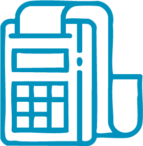Ícones de serviços de contabilidade e consultoria fiscal. Gestão financeira.